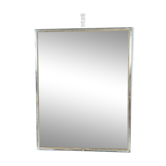Miroir italien vintage Romeo Rega en chrome et laiton datant des années 70