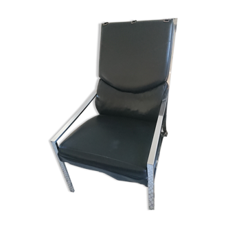Black and chrome armchair