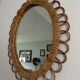 Miroir rotin forme fleur