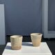 Set of 2 cups in Indonesian ceramic (brown & speckled glazed matte)