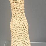 Glass and rattan bottle