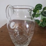 Chiseled/cut crystal pitcher