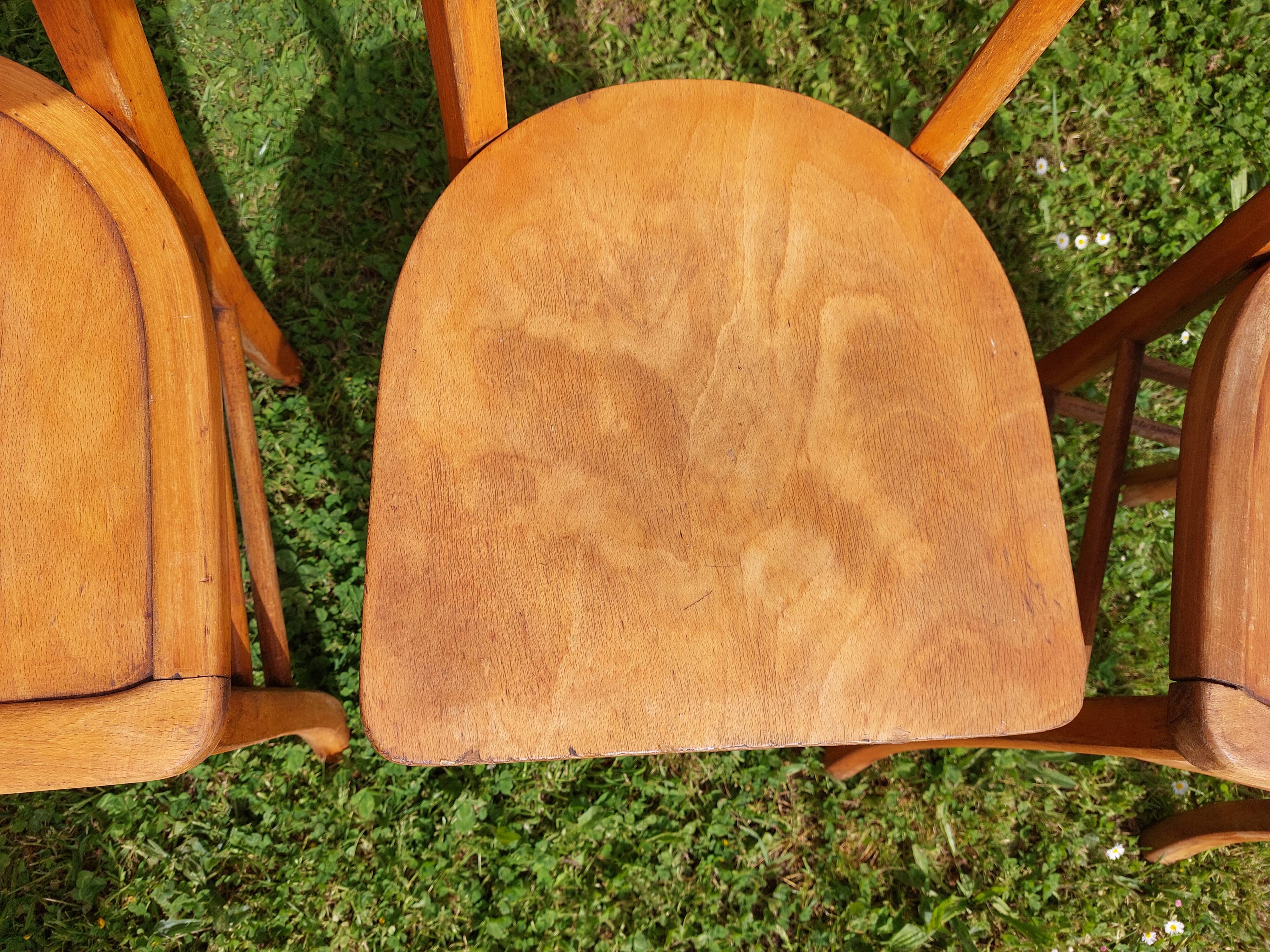 6 sanded bistro chairs