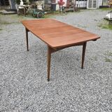 Scandinavian extendable table from the 60s in teak, 250cm L