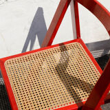 Pair folding canne chairs Bazzani 1960