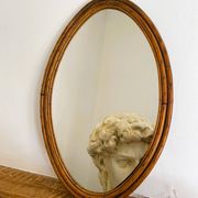 Vintage rattan mirror