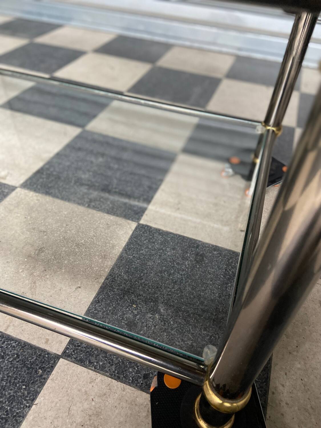 Vintage glass coffee table