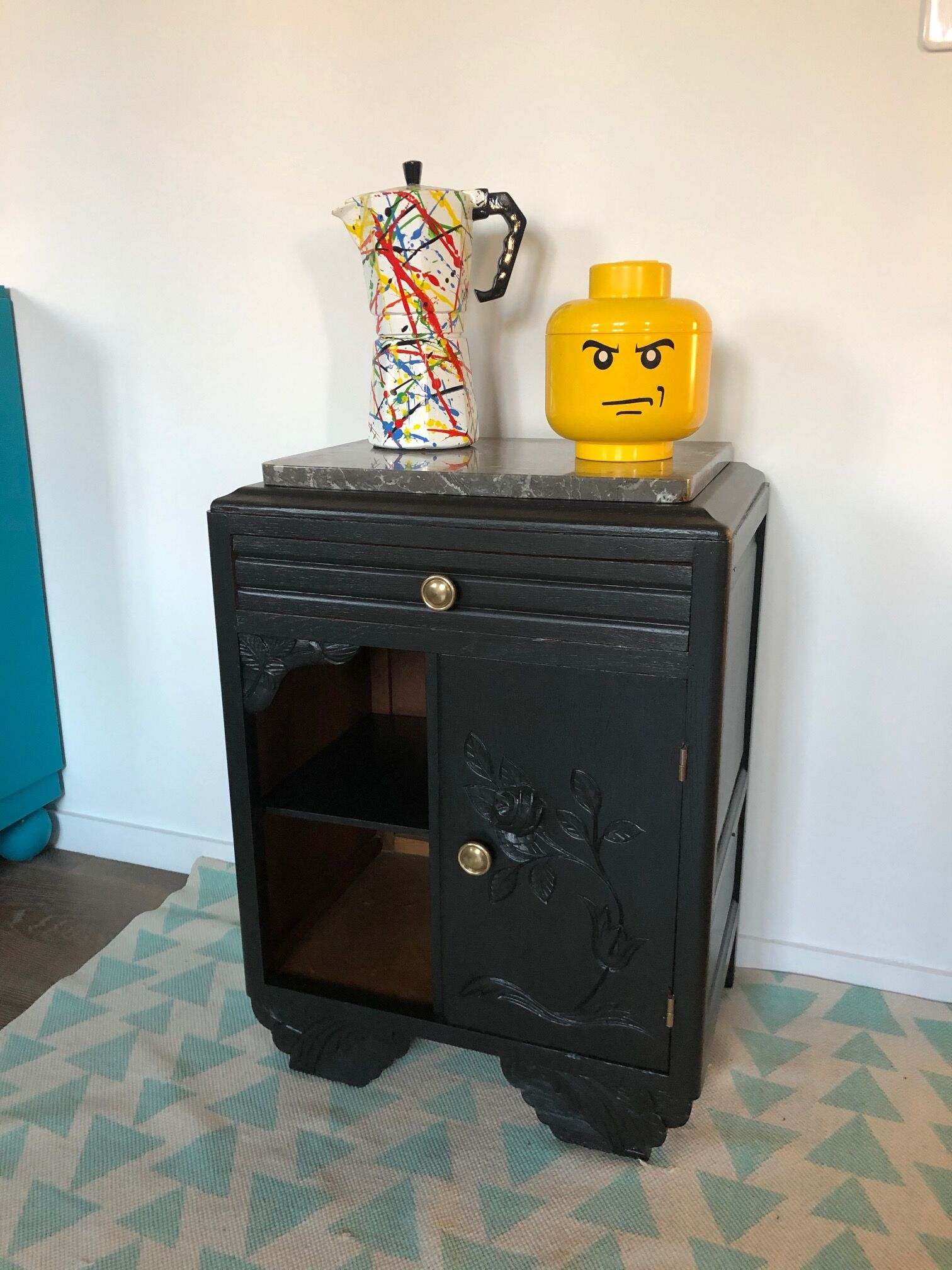 Black art deco bedside restyled