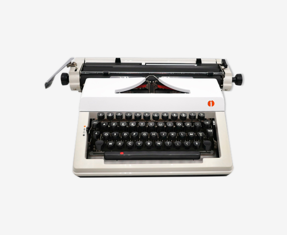 Machine à écrire Olympia Regina de Luxe blanche révisée ruban neuf 1980