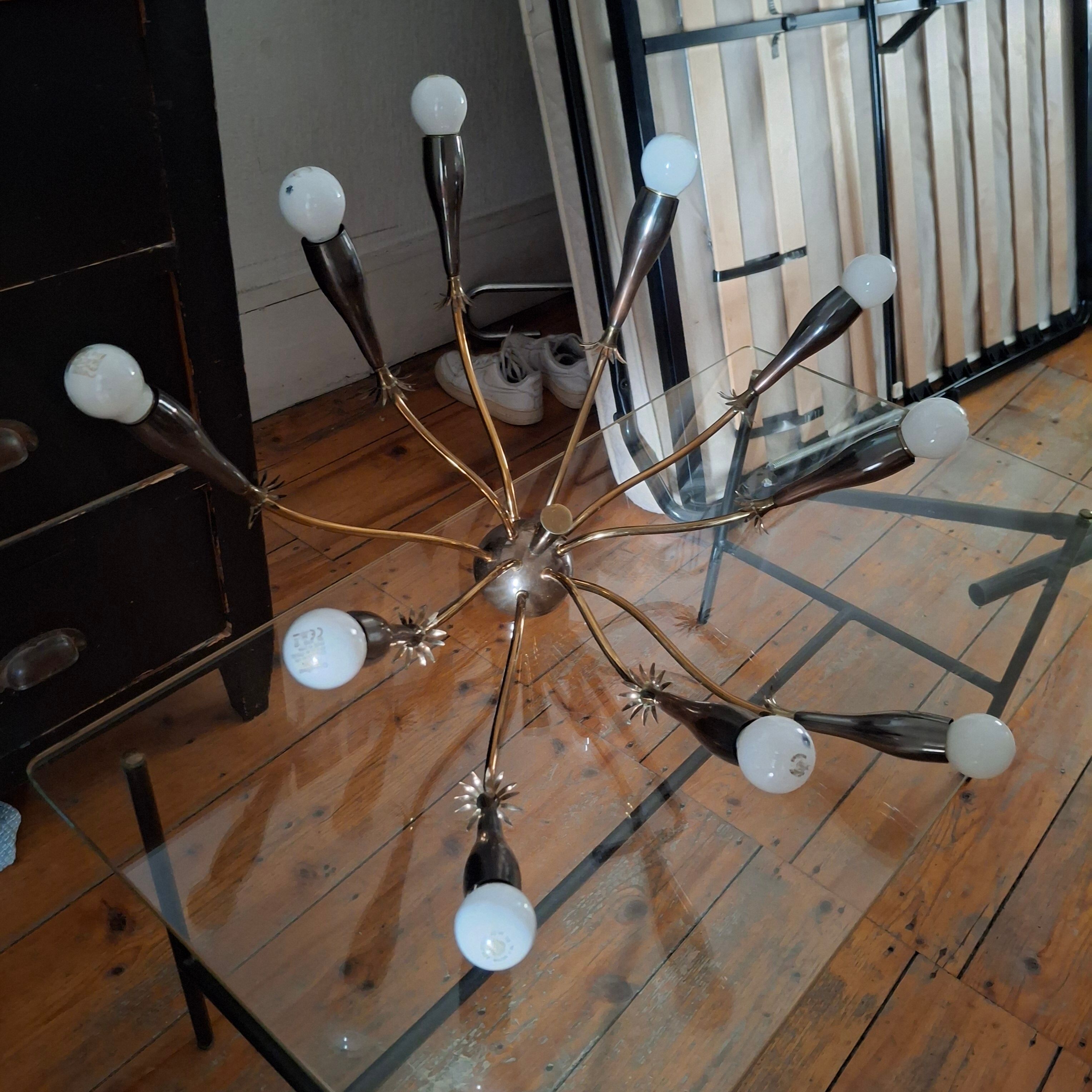 Sputnik chandelier model spider. 1960