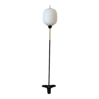 Tripod reading floor lamp 1960 with opaline