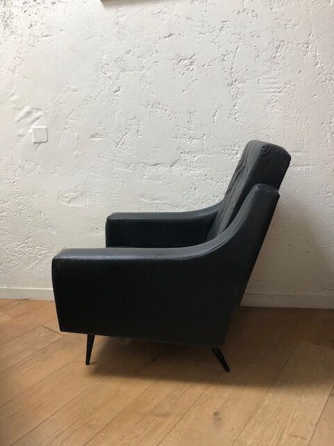 Armchair in leatherette 50s 60s
