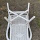 Fauteuil enfant en osier blanc vintage