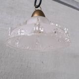 Paire de suspensions vintage en verre « Ice »