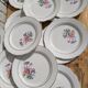 Set of 12 flat plates Digoin Sarreguemines