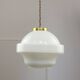 Mid-Century Italian Opaline and Brass Pendant Lamp