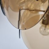 Mid century glass disk chandelier, 1970s