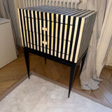 Graphic bedside table