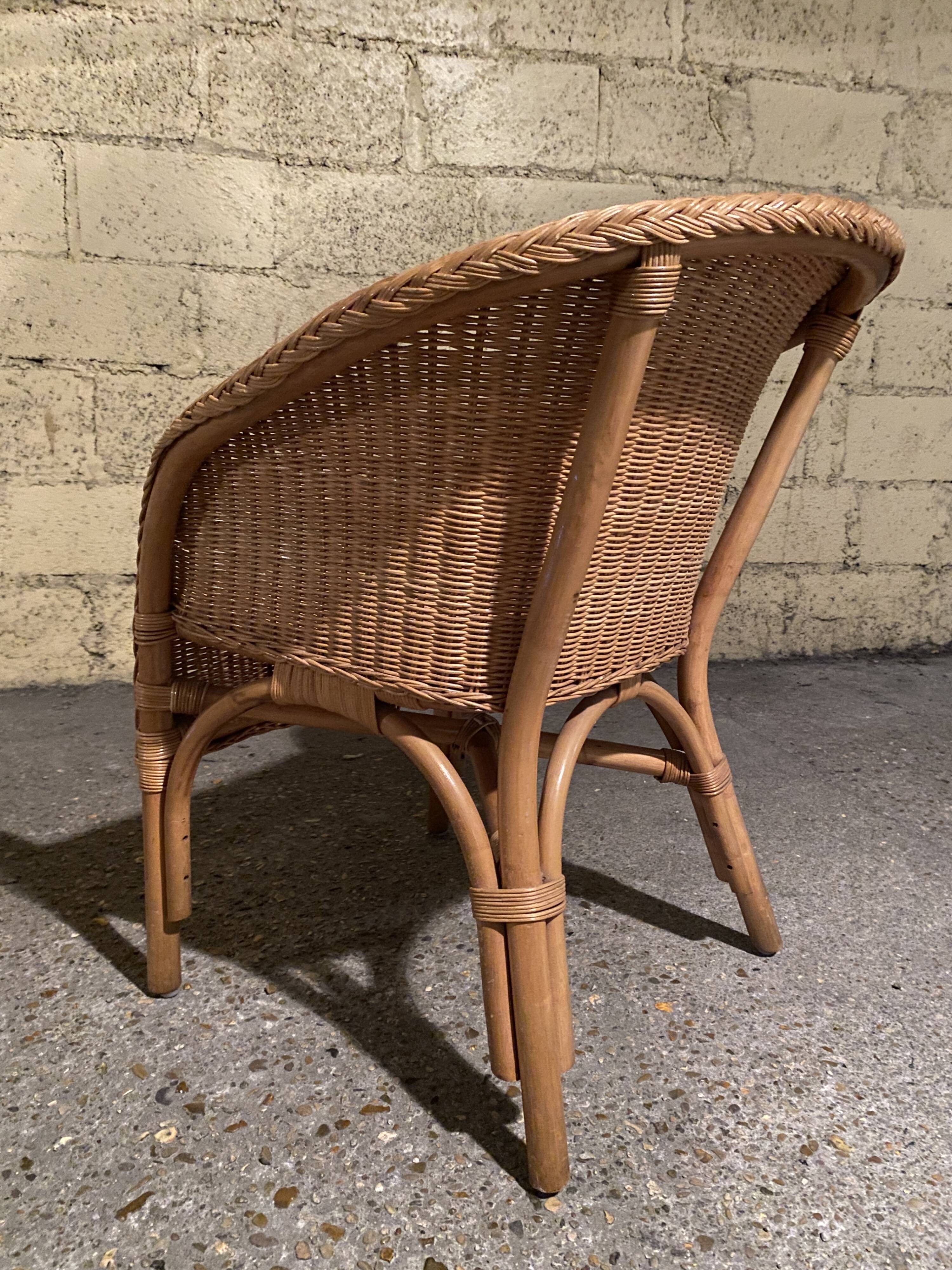 1960s rattan armchair