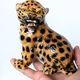 Porcelain Leopard Figurine | Ronzan Italy | 1960s