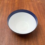Modern blue enamel bowl from the mid-century by Kaj Franck for Finel, Finland, 1960s.