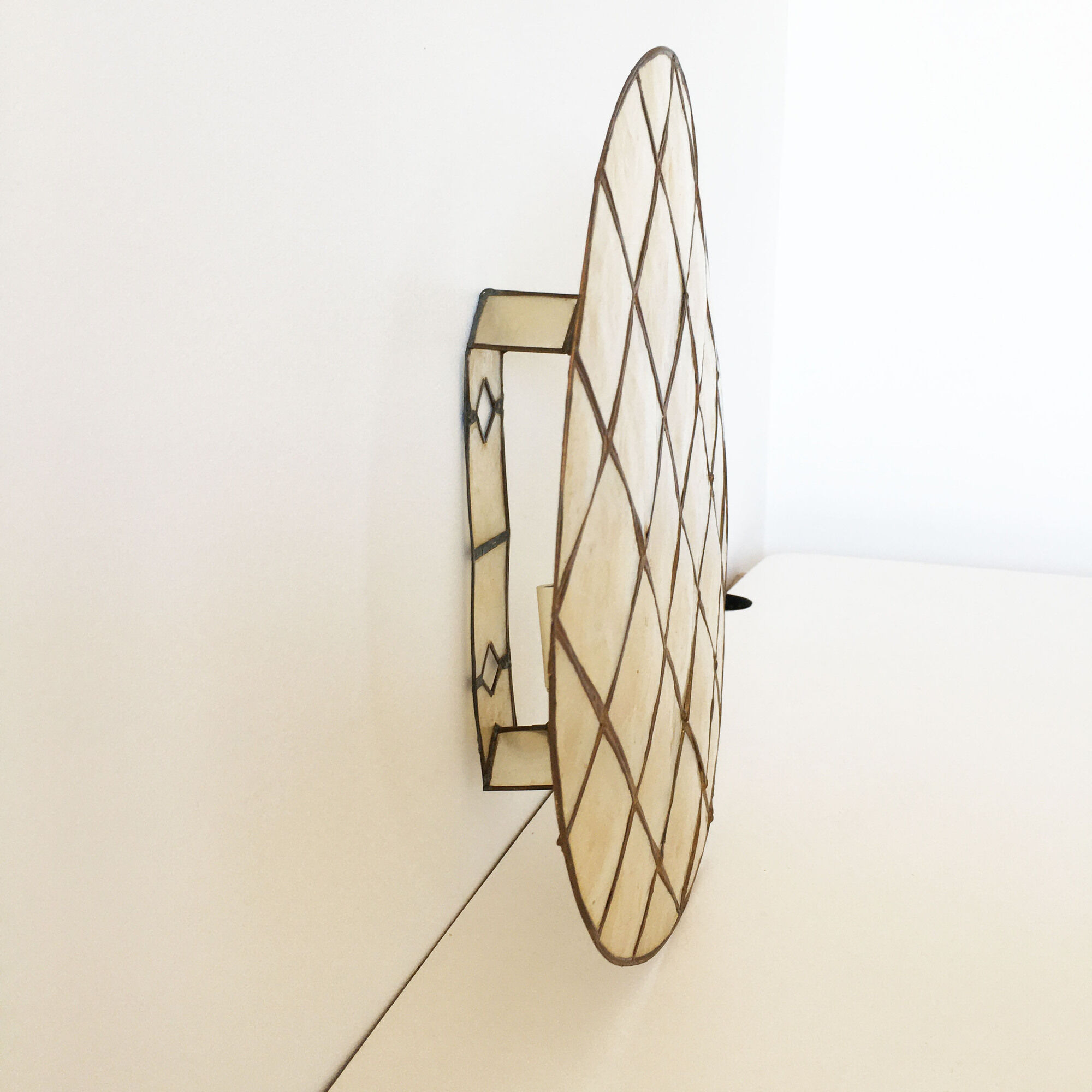 Applique ronde en nacre vintage