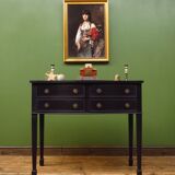 Black console hall table