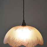1970's French Vintage Domed Pendant Lamp Shade