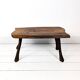 Mid Century Table d'appoint Pouf à fleurs Banc à fleurs Tabouret de chevet Bois massif Brutaliste Vi