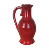 Red ceramic pitcher