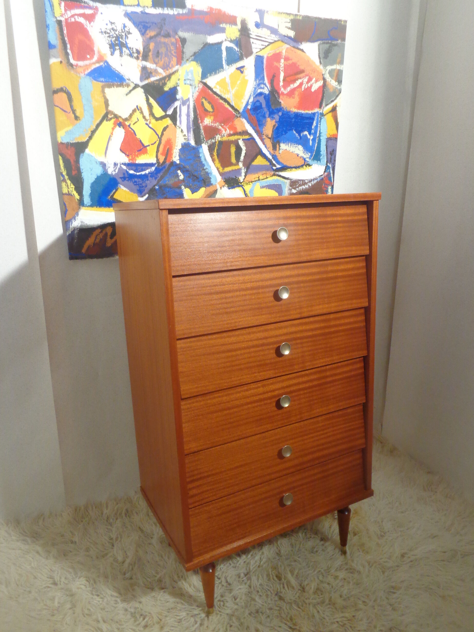 Vintage 1960s chest odf drawers