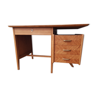 Oak desk foot compass