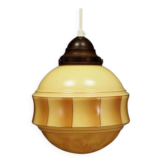 Glass pendant lamp, Danish design, 1970s, production: Denmark