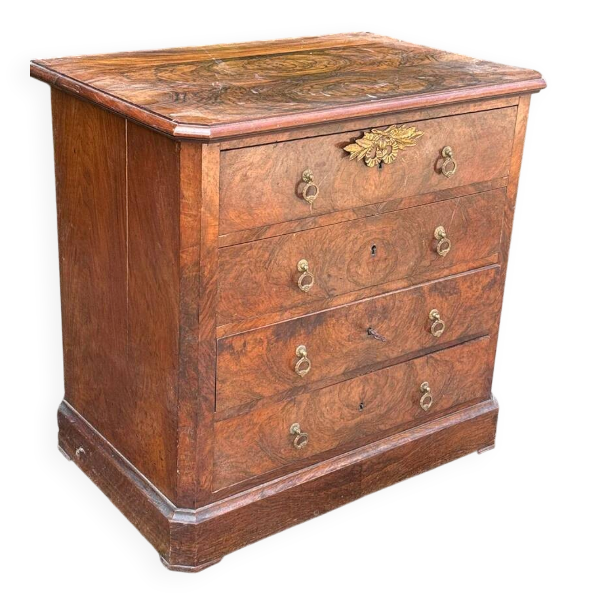 Commode de toilette ancienne en bois L. Soubrier