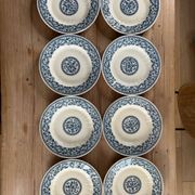 Set of 8 gien 1937 garland soup plates