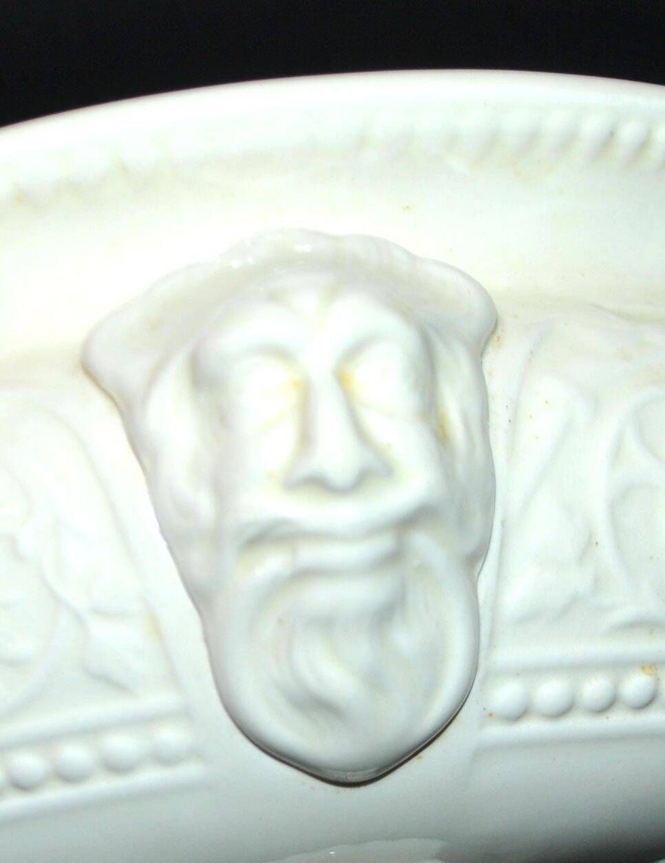 Rare Wedgwood "Patrician" molded opaque earthenware tureen, garland mascaron, England