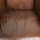 Sturdy dark cognac brown cow leather Aviator design armchair