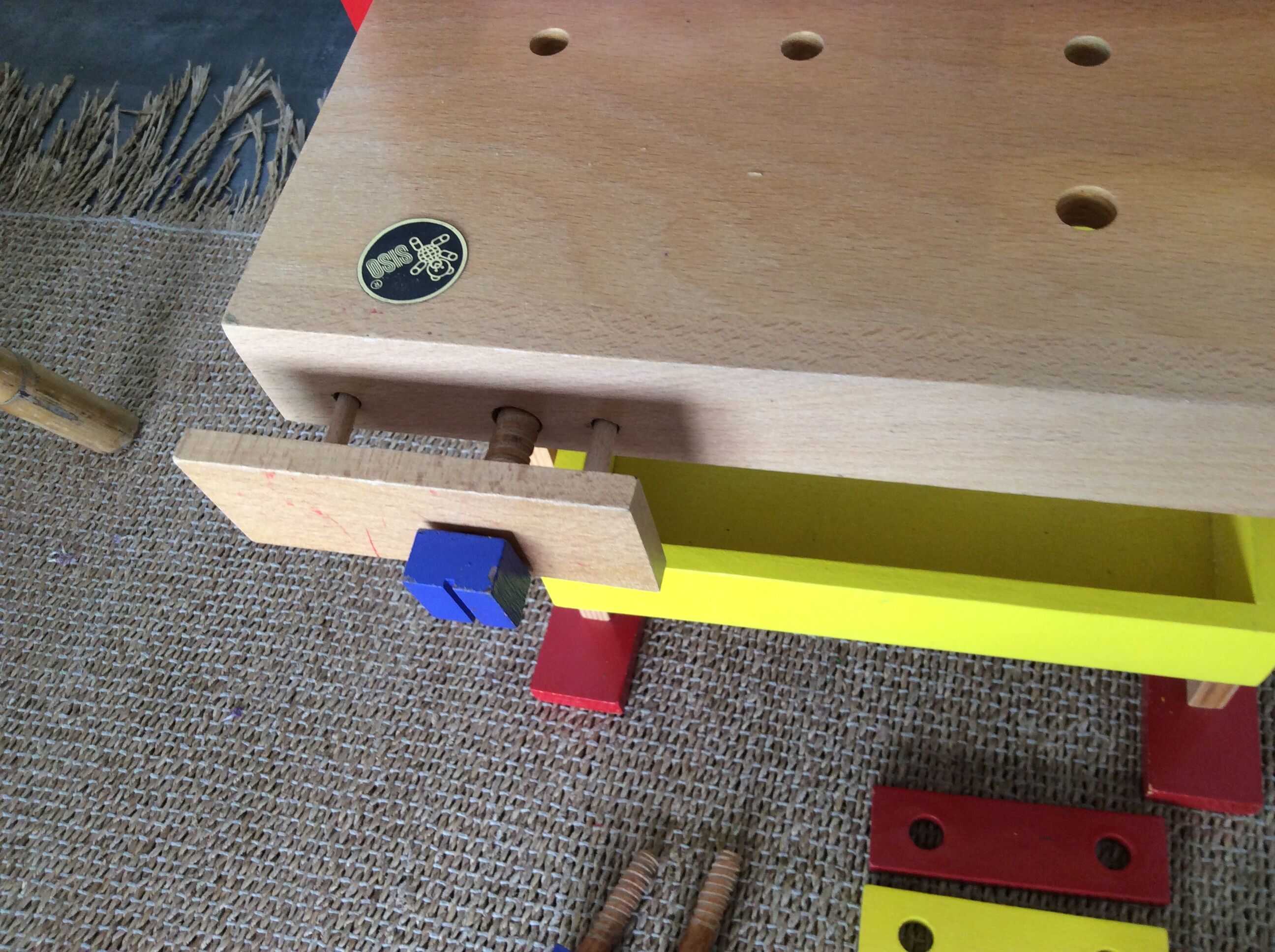 Child wooden workbench