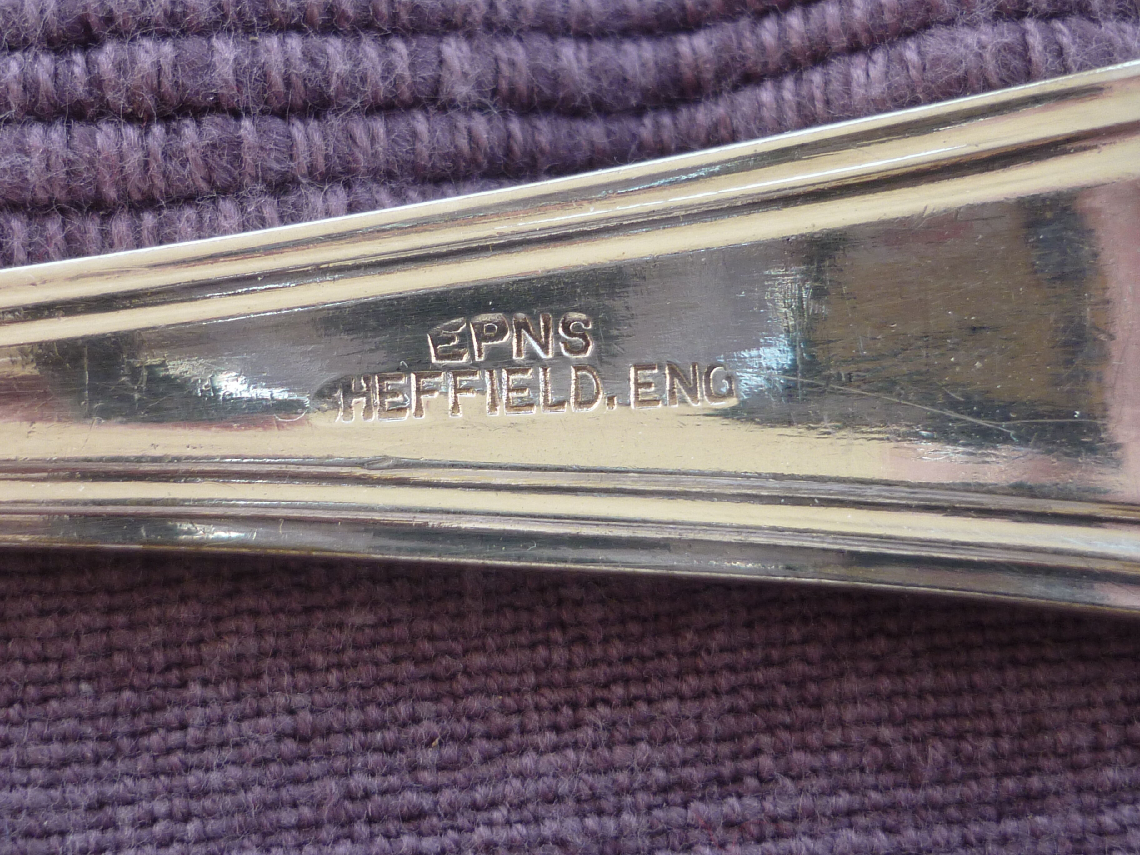 English silver metal ice cream service