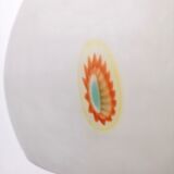 Vintage Encased and Blown Glass Pendant with Orange Murrine, Italy