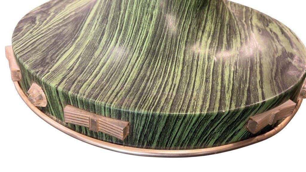 Vintage green UFO-shaped pendant light