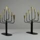 Pair of Seven-Candle Candelabras — Gunnar Ander for Ystad-Metall, Sweden, 1960s