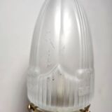 Lámpara de mesa de cristal. España, 1940s.