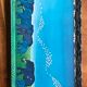 Large tray mebel Irene invrea art naïve blue elephants