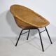 Woven rattan armchair from the 1960s