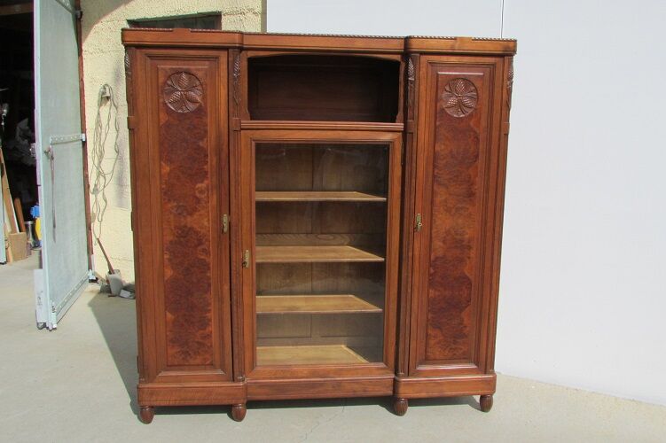 Wardrobe, Art Deco period library, pine pigne, 1930s