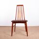 6 Danish chairs in teak and new leather, model "Eva" by Niels Koefoed.