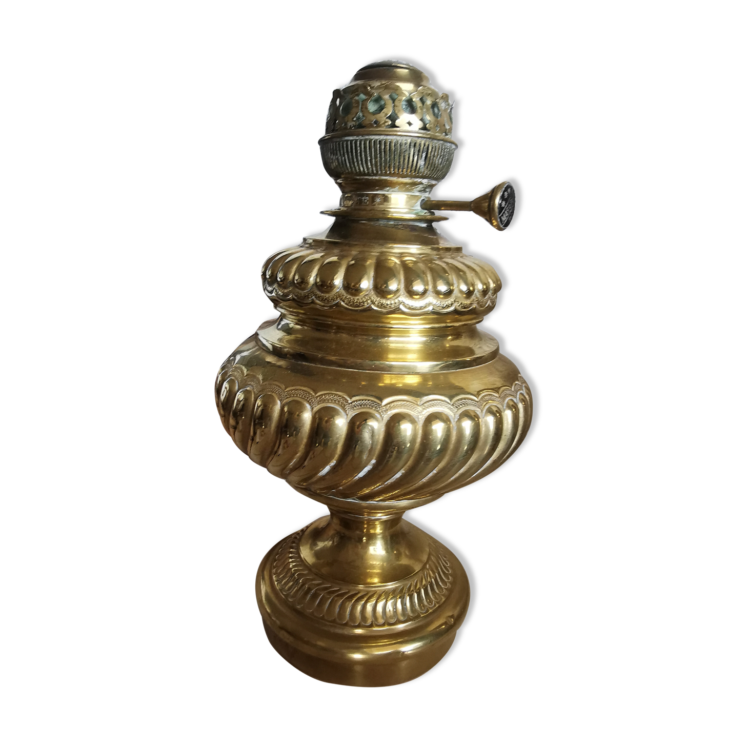 Lampe pétrole orientale laiton brûleur matador
