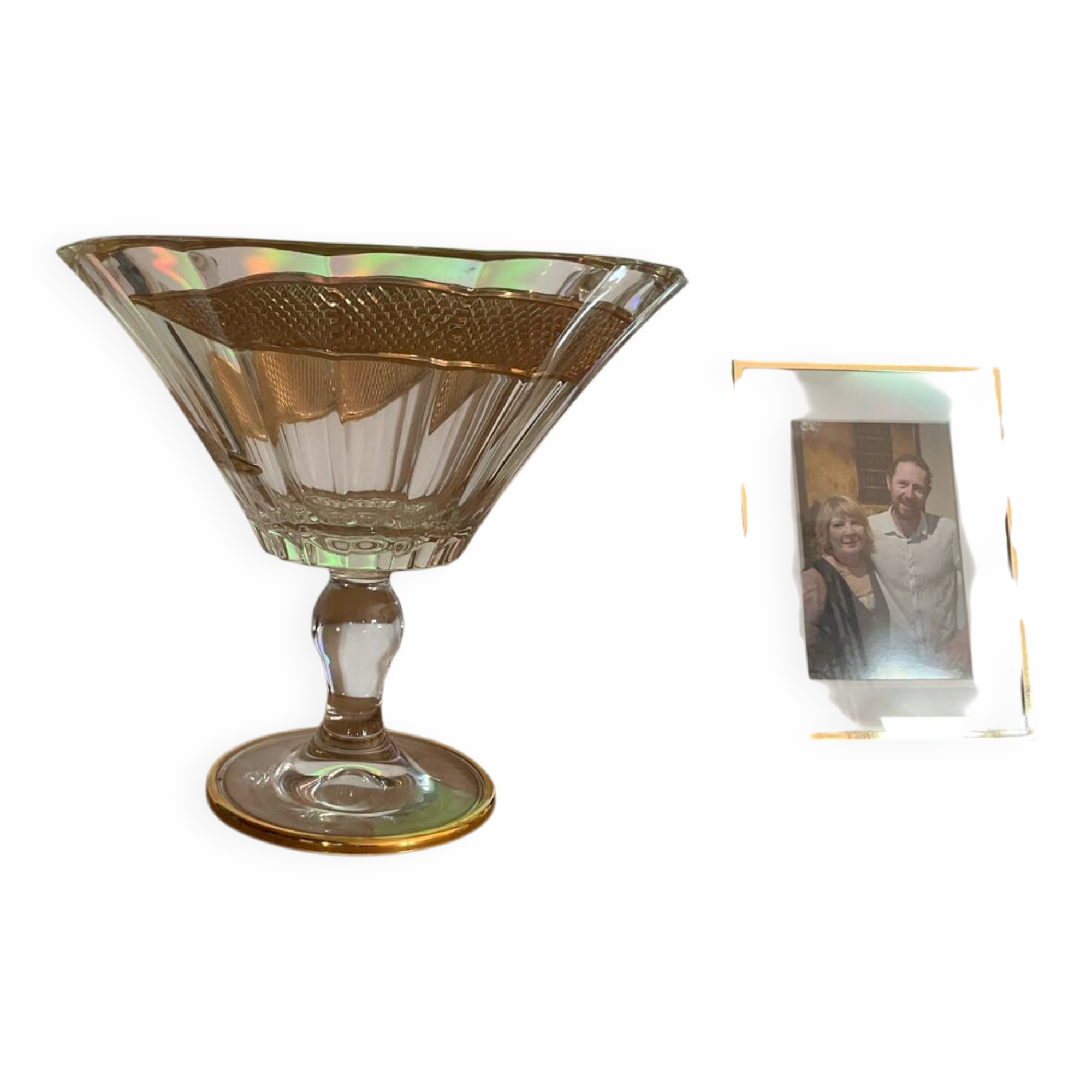 Coupe cristal et or