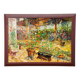 Terrasse avec pot de géranium, 1994 – Peinture à l'huile par Alexander Michael